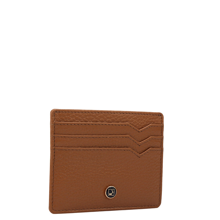 7 Slots Leather Card Case - Caramel