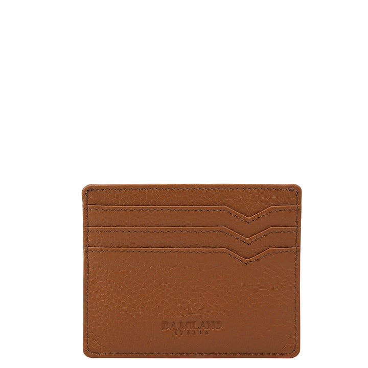 7 Slots Leather Card Case - Caramel