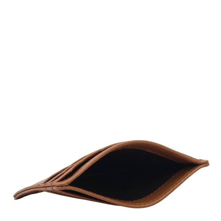 7 Slots Leather Card Case - Caramel