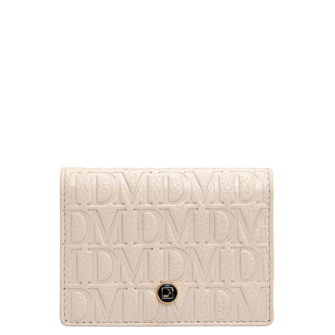 4 Slots Leather Card Case - Marshmallow