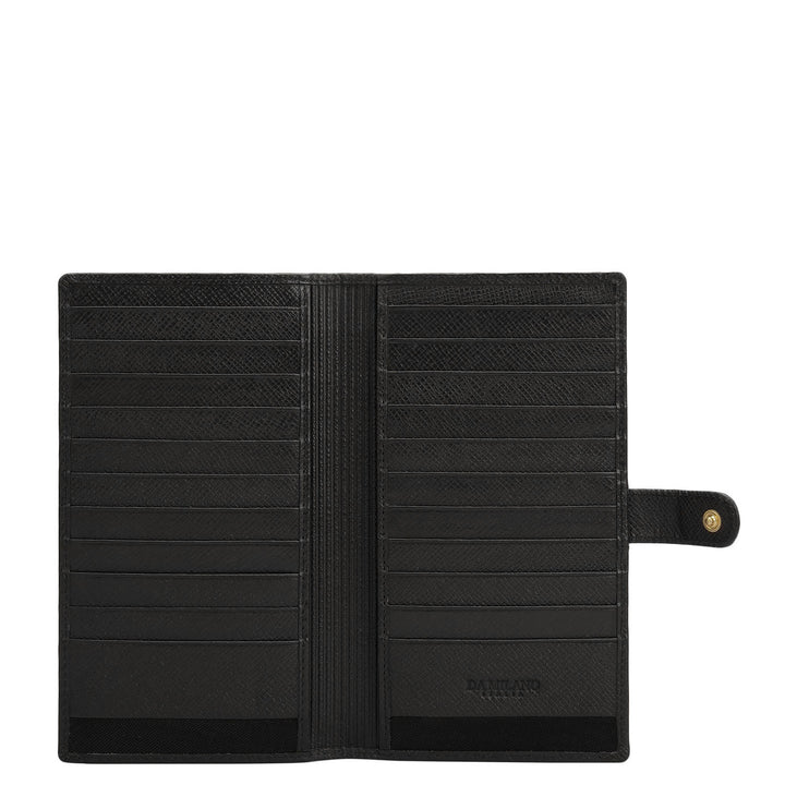 Multi Slot Leather Card Case - Black