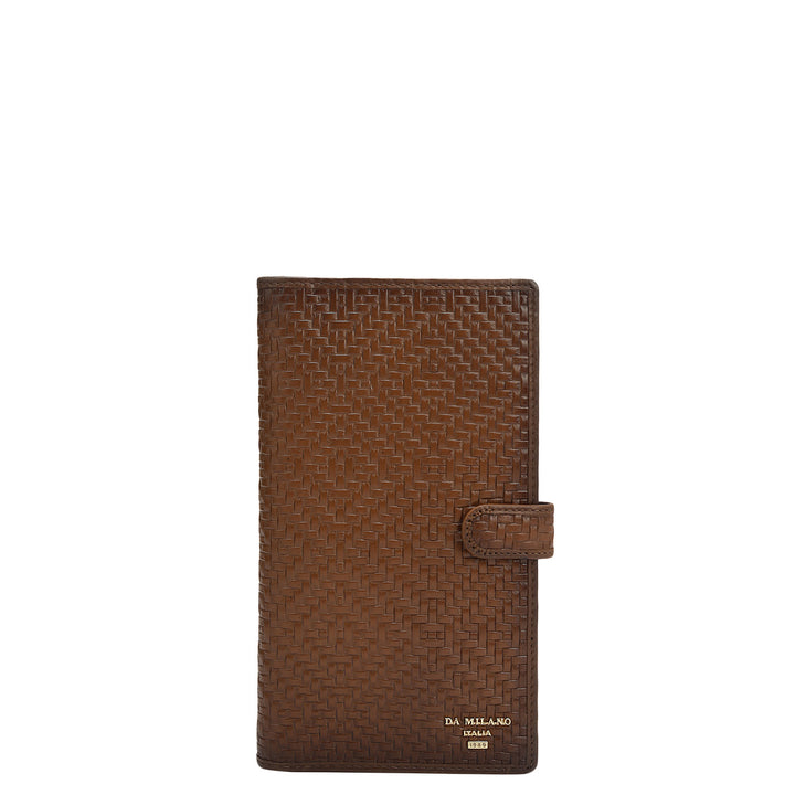 Multi Slot Leather Card Case - Cognac