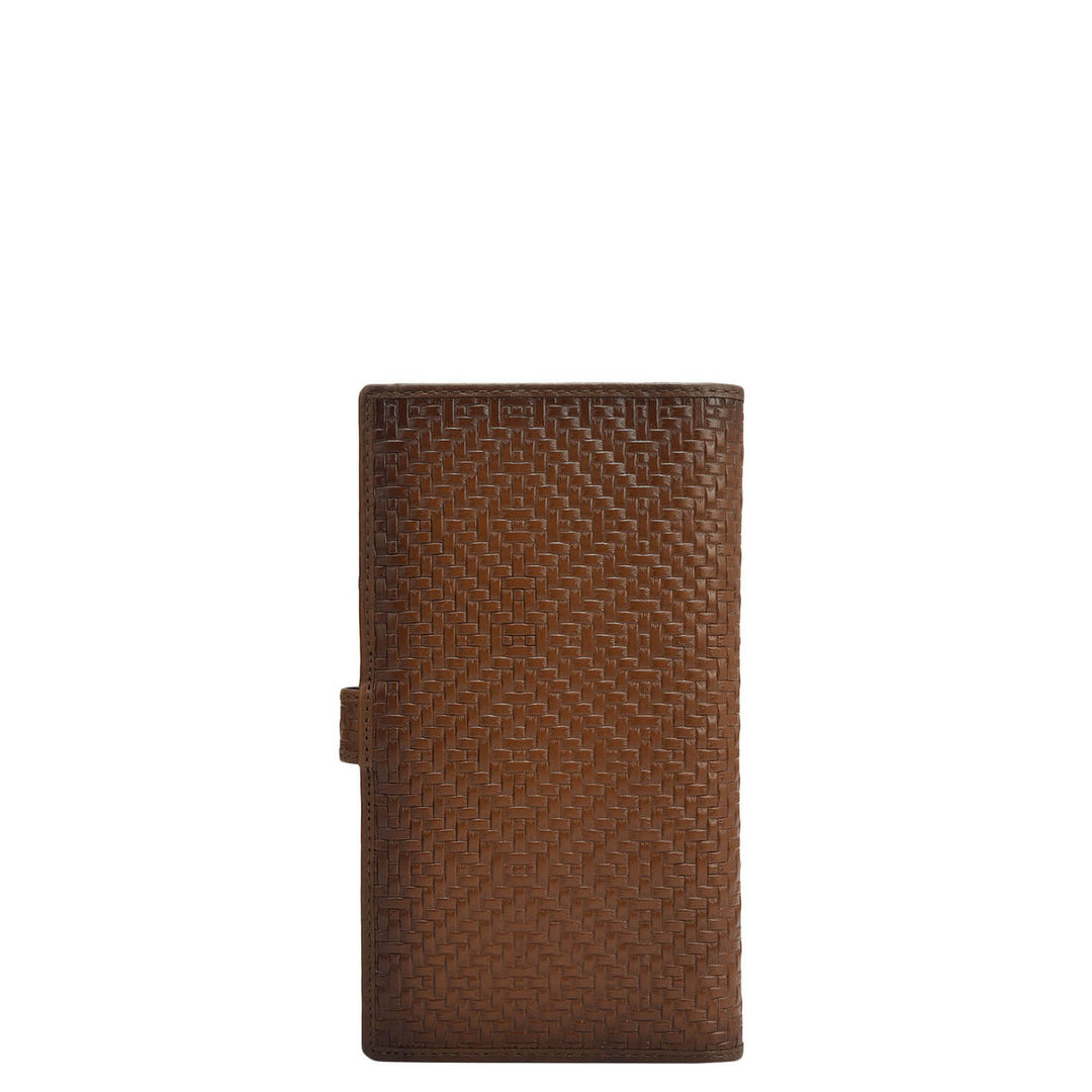 Multi Slot Leather Card Case - Cognac