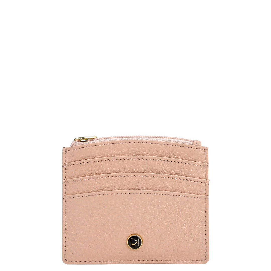 6 Slots Leather Card Case - Feather