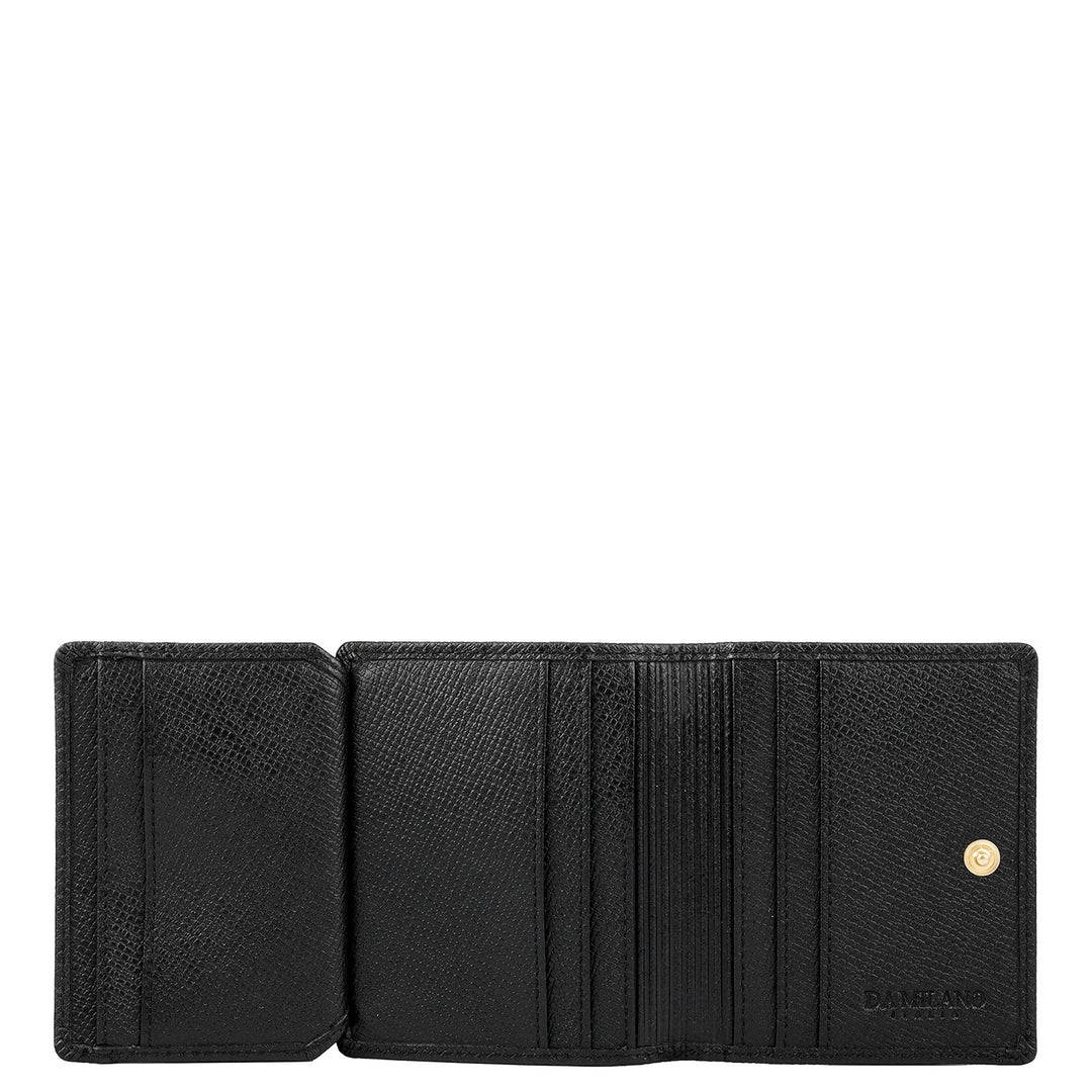 9 Slots Leather Card Case - Black