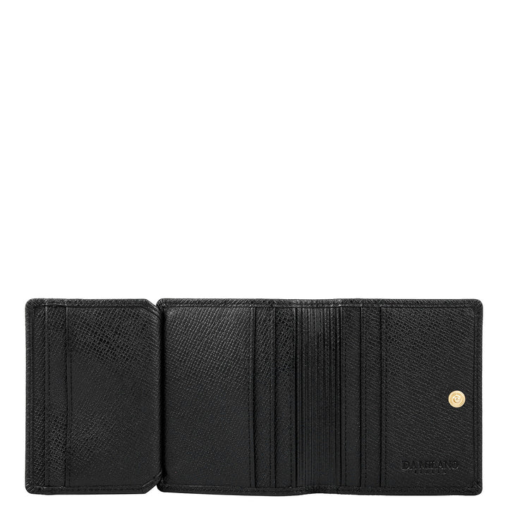 9 Slots Leather Card Case - Black