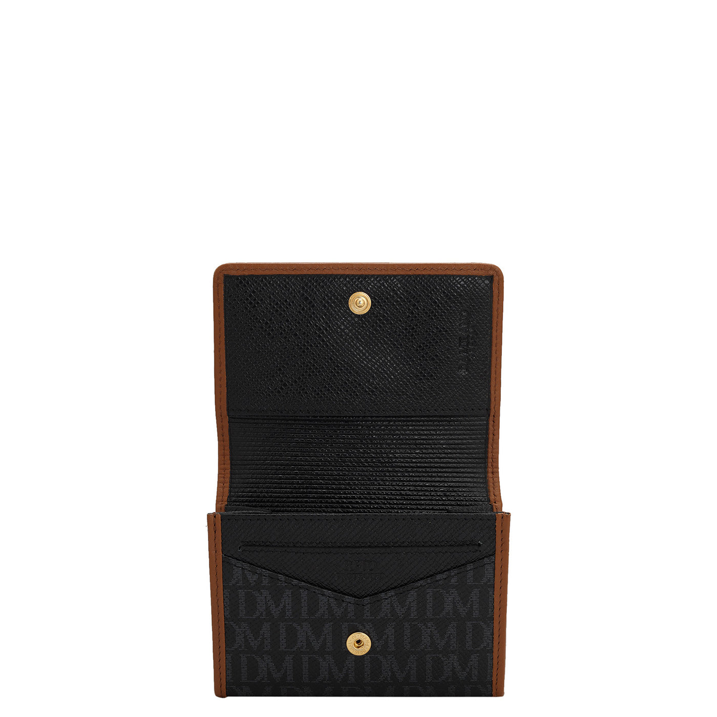 Monogram Leather Card Case - Black
