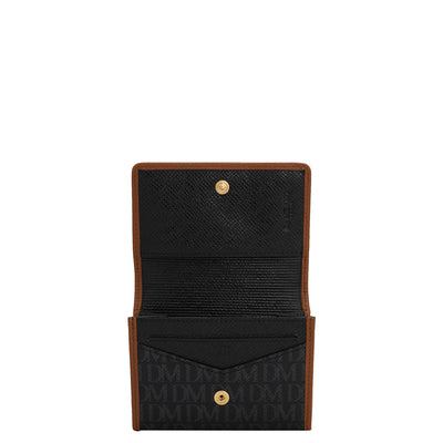 Monogram Leather Card Case - Black