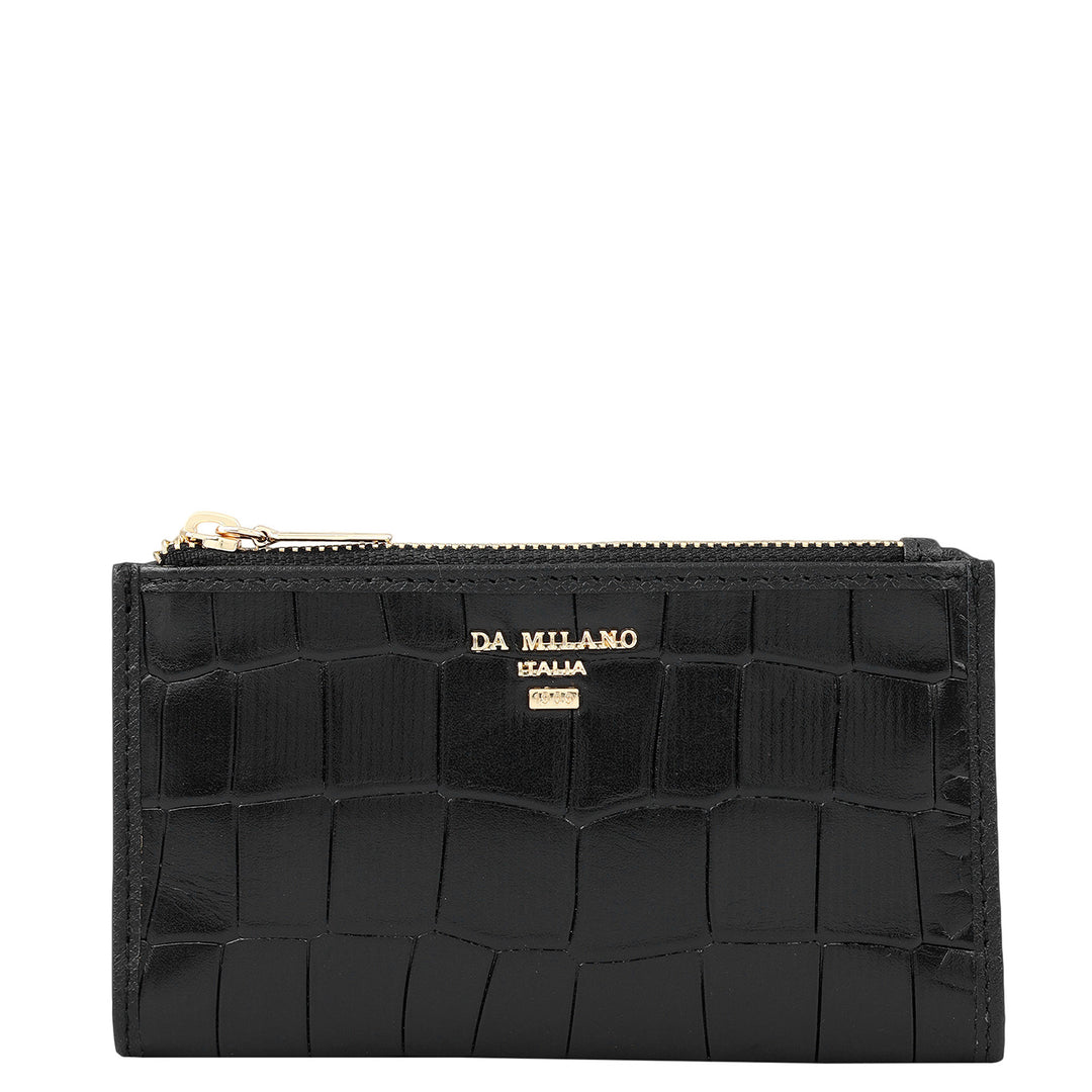 5 Slots Leather Card Case - Black
