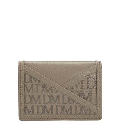Monogram Franzy Leather Card Case - Chalk