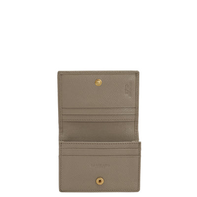 Monogram Franzy Leather Card Case - Chalk