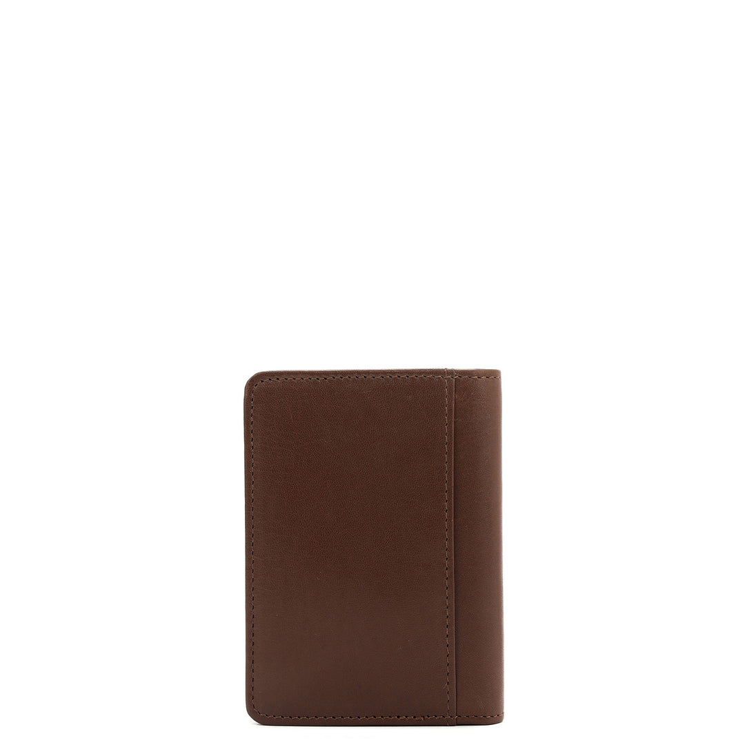 8 Slots Leather Card Case - Brown