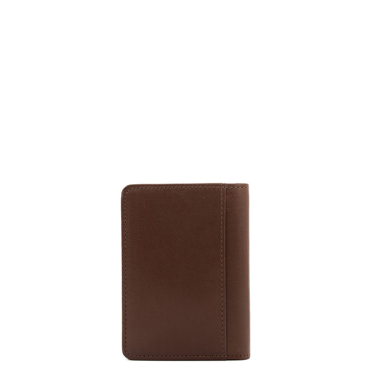 8 Slots Leather Card Case - Brown