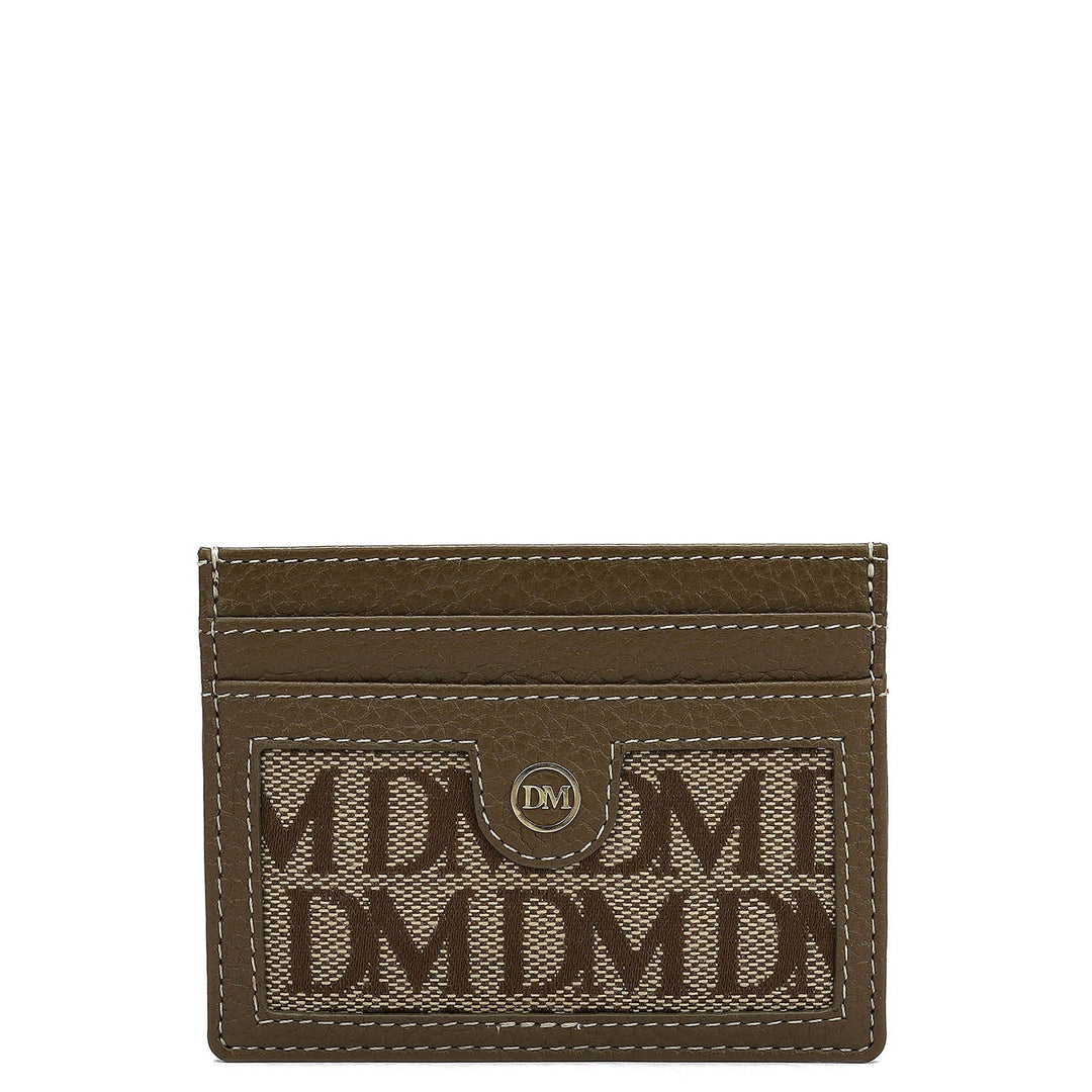 5 Slots Leather Card Case - Moss