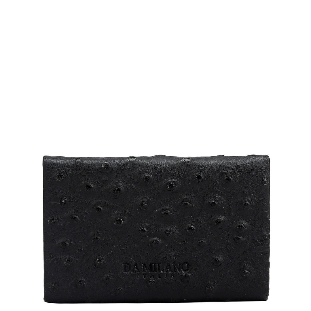 4 Slots Leather Card Case - Black