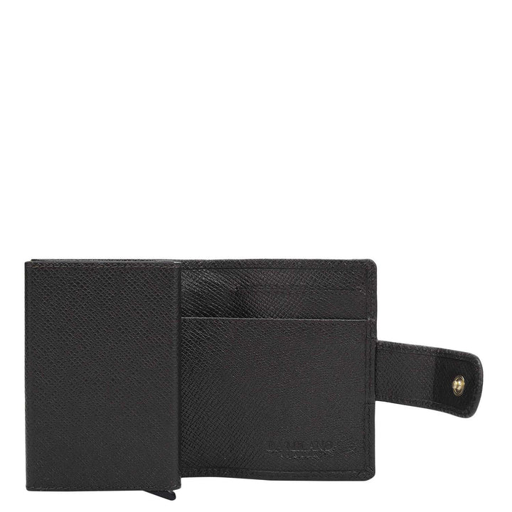 Multi Slot Leather Card Case - Black