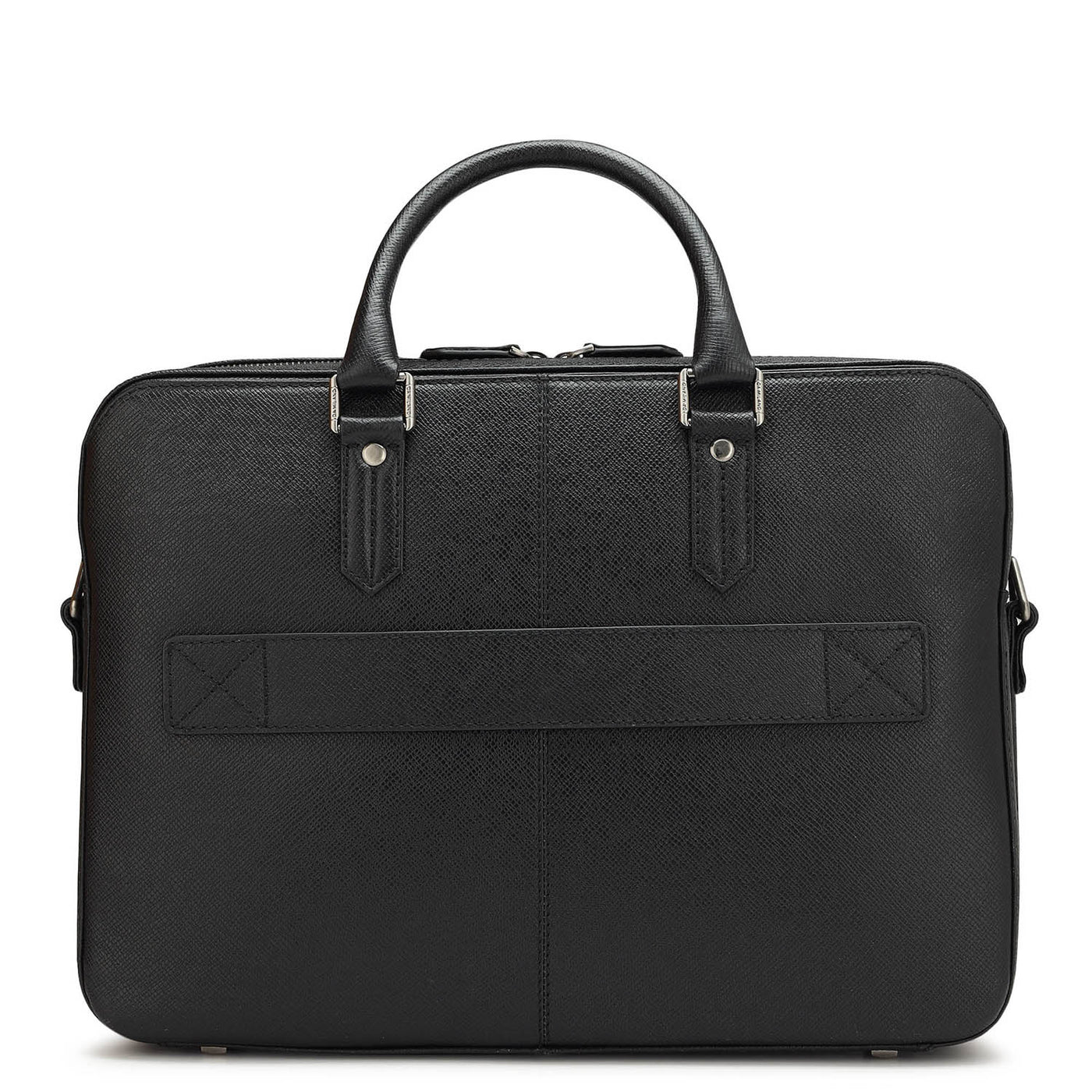Black Franzy Leather Laptop Bag - Upto 15"