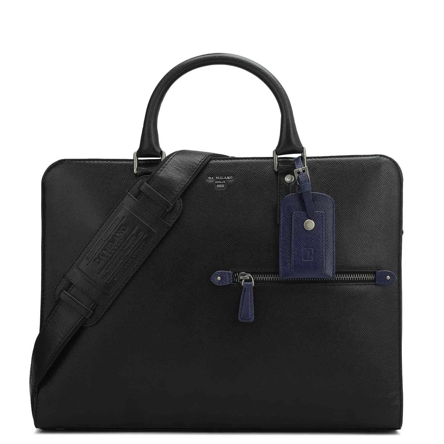Lafanzo Pret Plain Leather Laptop Bag 5006 Black