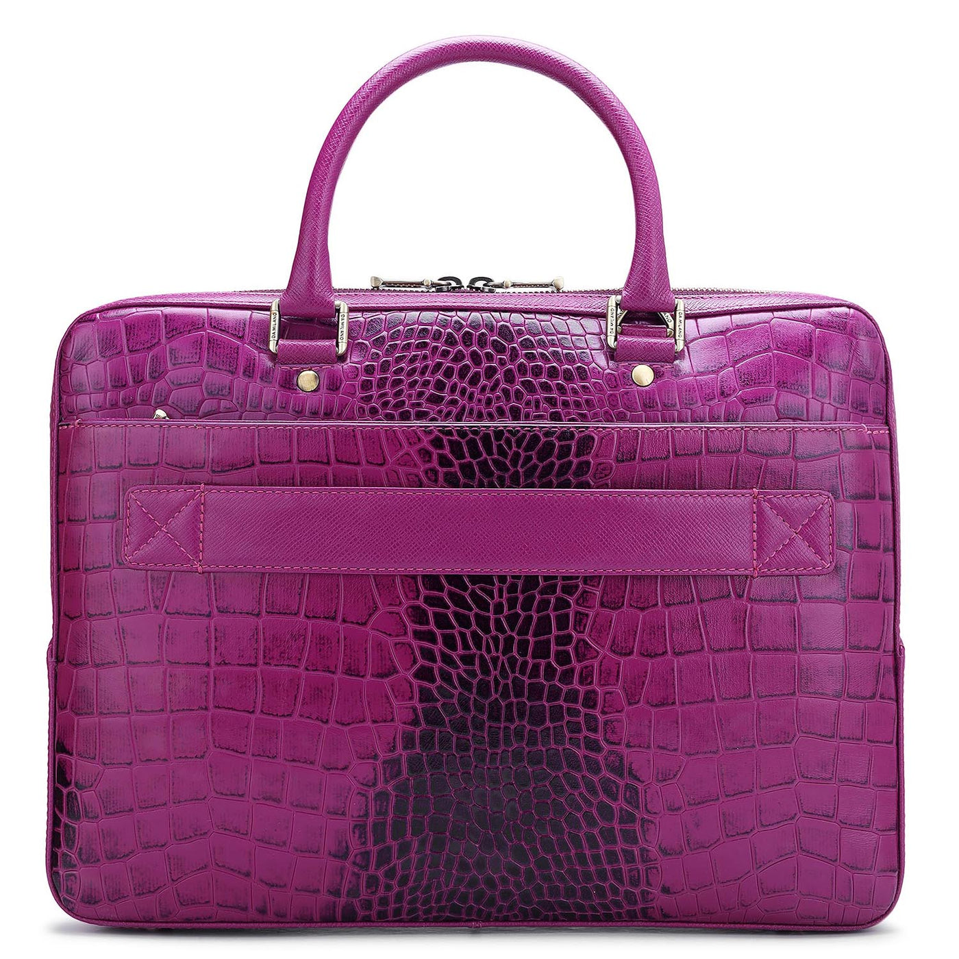 Orchid Croco Leather Laptop Bag - Upto 14"