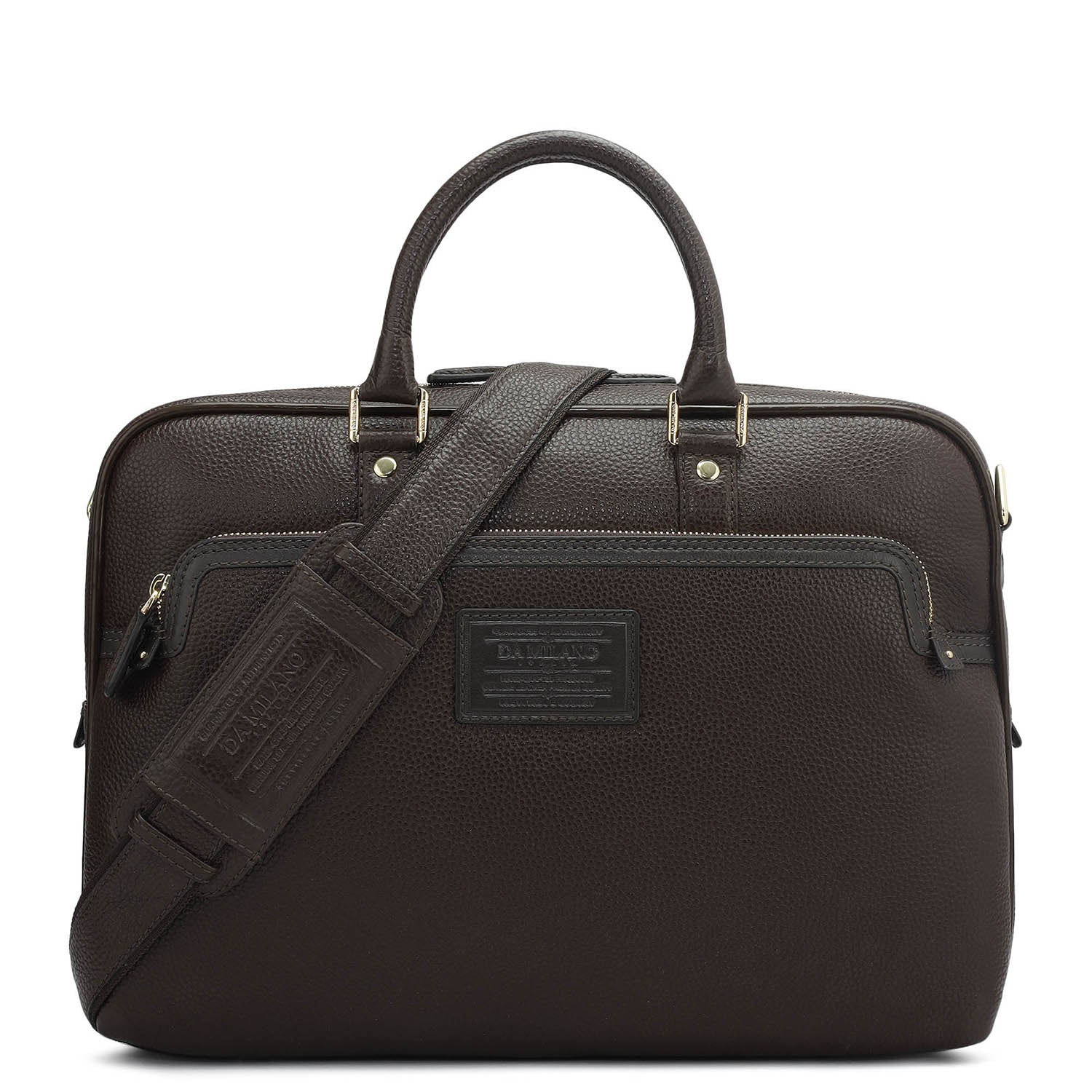 Wax Leather Laptop Bag - Chocolate – Da Milano