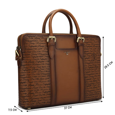 Coganc Signato Leather Laptop Bag - Upto 15"