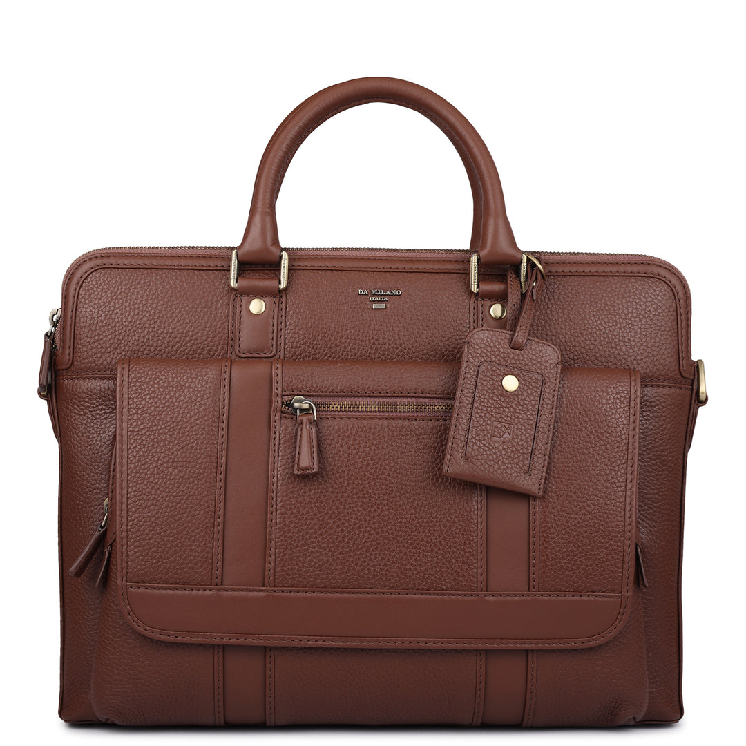 Wax Leather Laptop Bag - Espresso