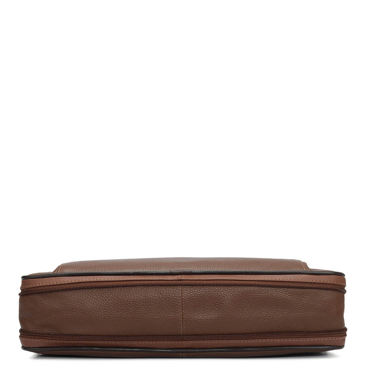 Wax Leather Laptop Bag - Espresso