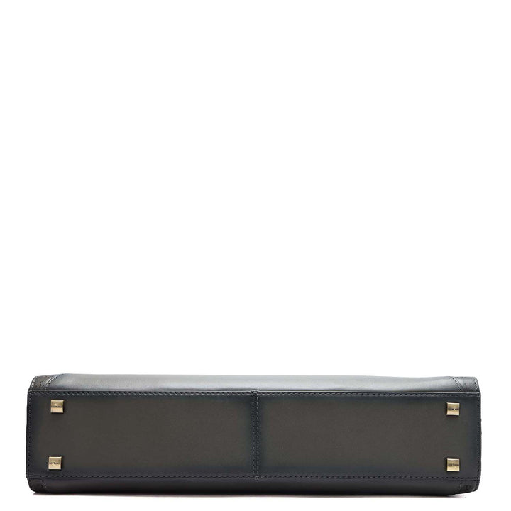 Signato Leather Laptop Bag - Grey