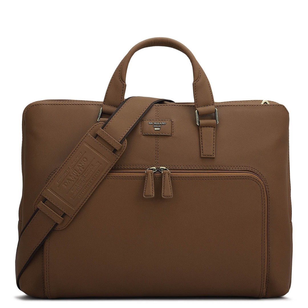 Fish Leather Laptop Bag - Cognac