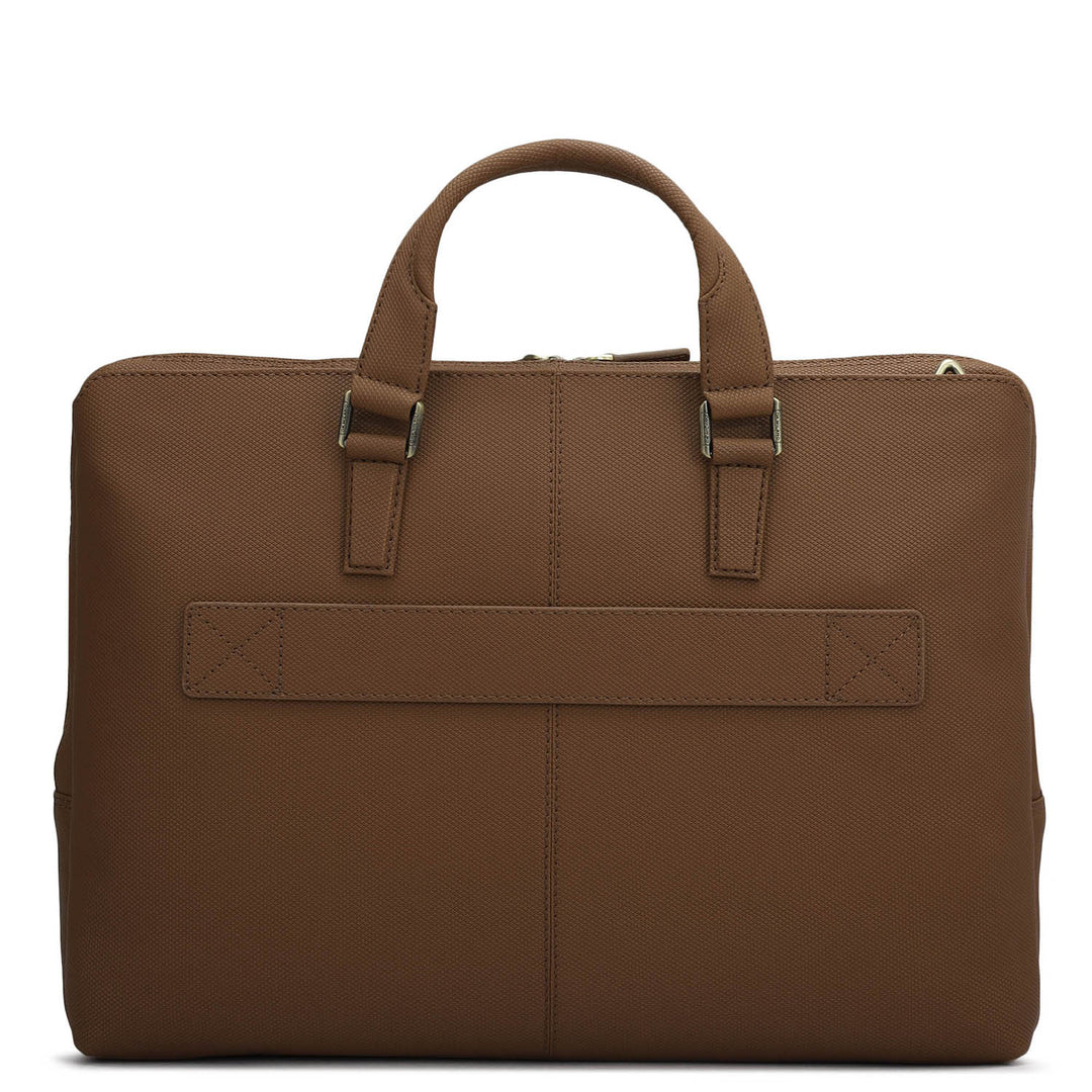 Fish Leather Laptop Bag - Cognac
