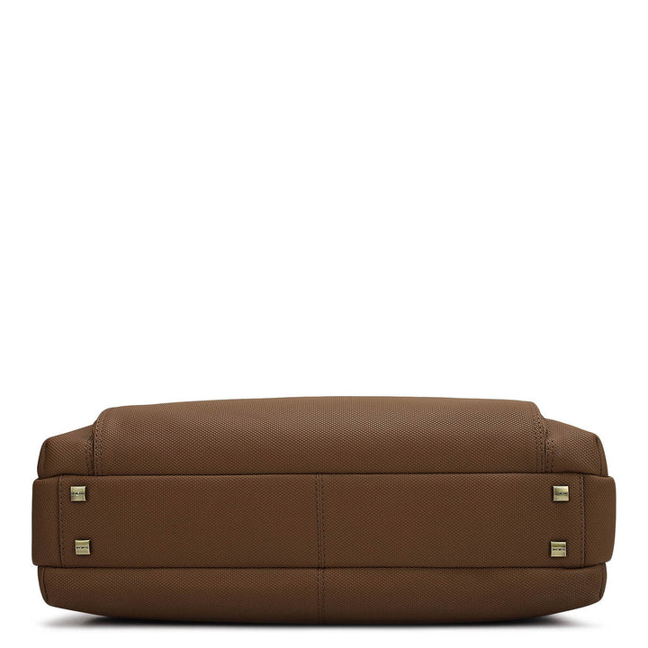 Fish Leather Laptop Bag - Cognac