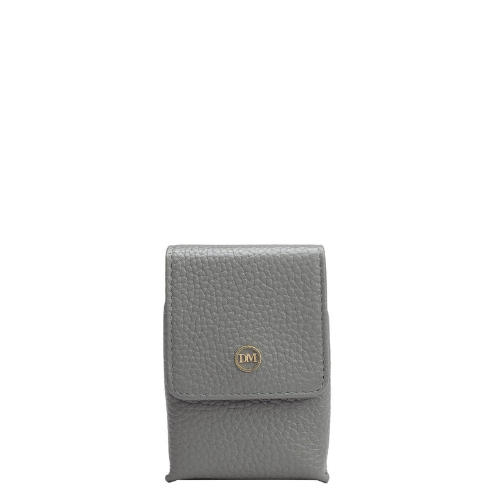 Wax Leather Cigarette Case - Grey