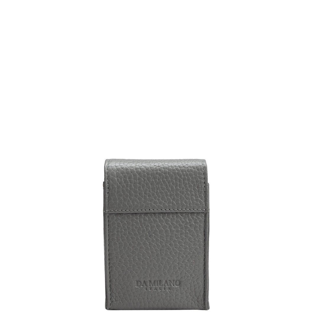 Wax Leather Cigarette Case - Grey