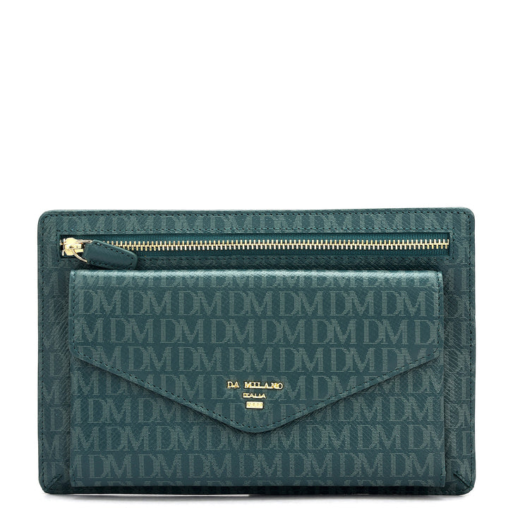 Small Monogram Leather Clutch - Octane