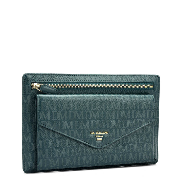 Small Monogram Leather Clutch - Octane