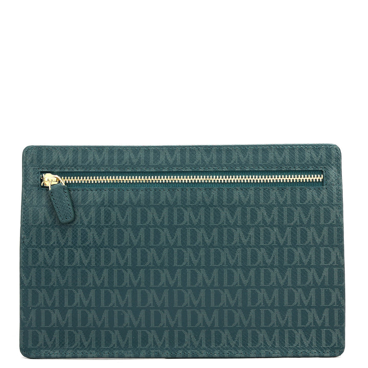Small Monogram Leather Clutch - Octane