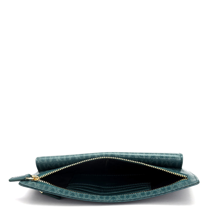 Small Monogram Leather Clutch - Octane