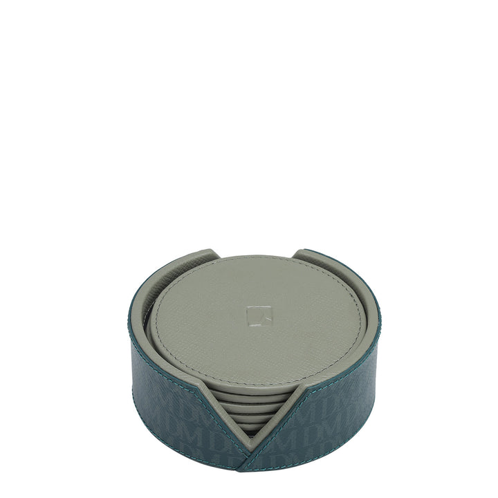 Monogram Leather Coaster - Octane