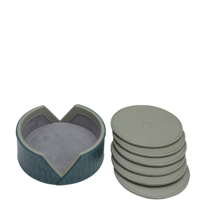 Monogram Leather Coaster - Octane