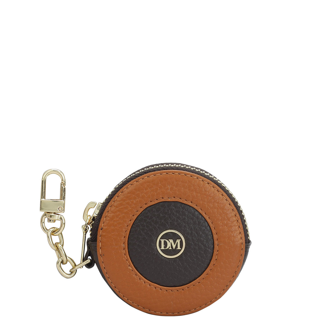 Wax Leather Earpod Case - Orange & Chocolate