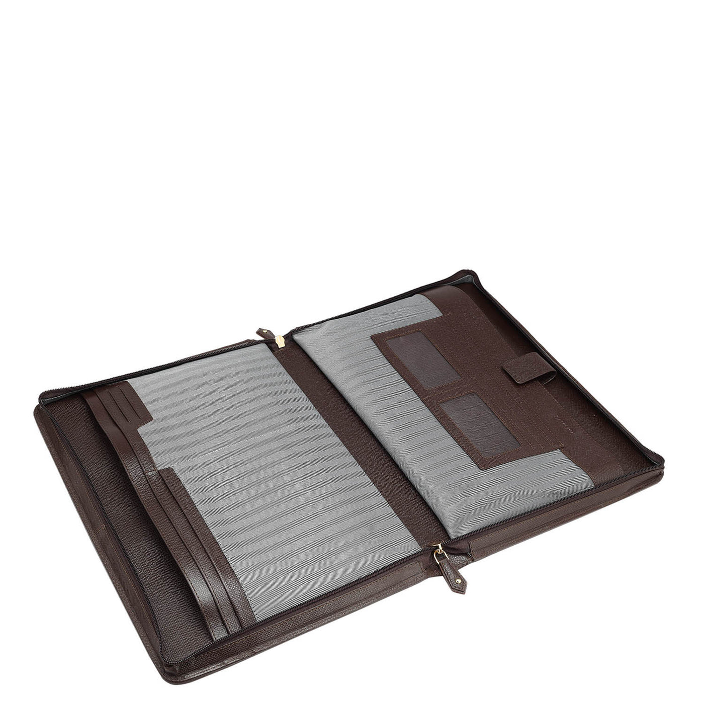 Croco Leather Folder - Brown