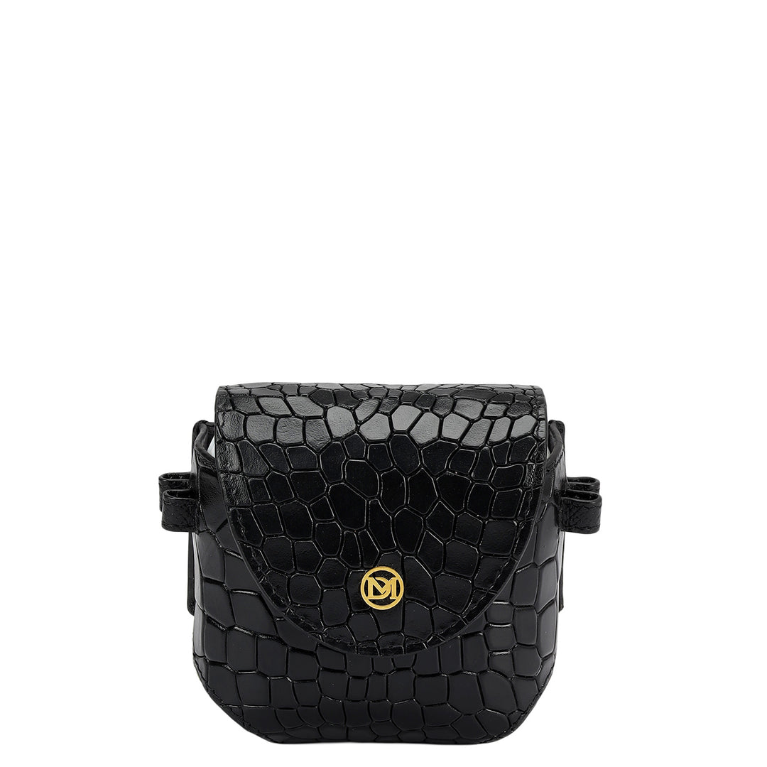 Croco Leather Golf Ball - Black