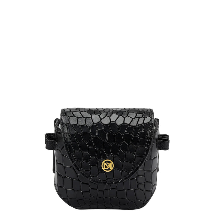 Croco Leather Golf Ball - Black