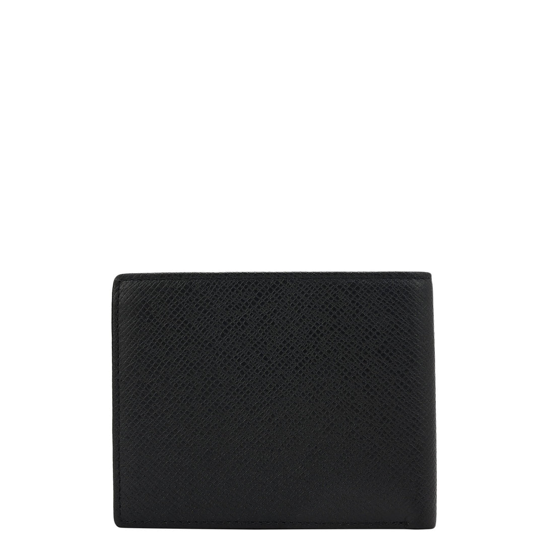 Black & Brown Saffiano Franzy Leather Mens Wallet & Belt Gift Set