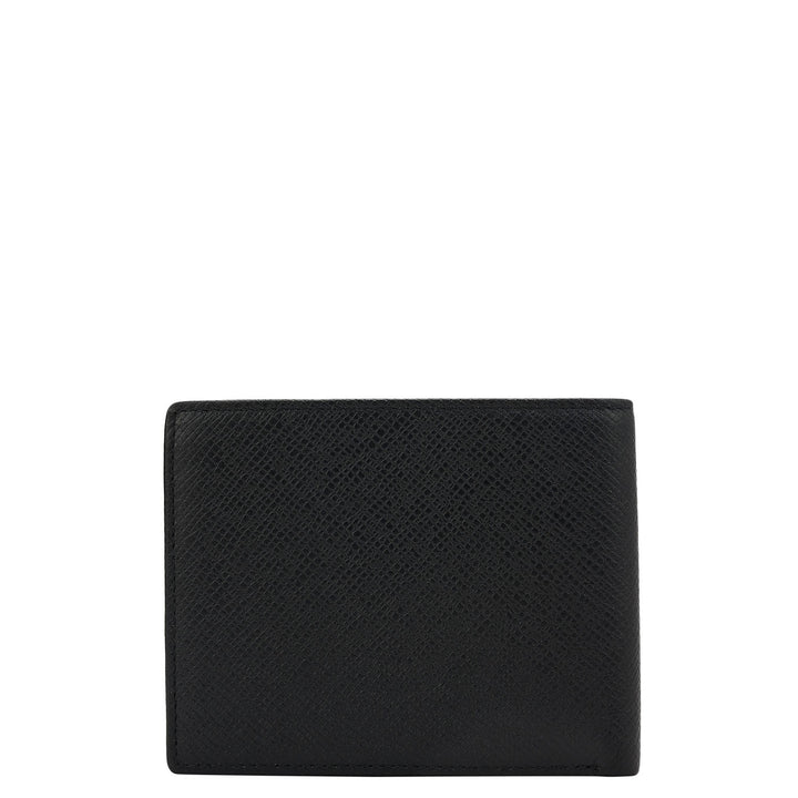 Black & Brown Saffiano Franzy Leather Mens Wallet & Belt Gift Set