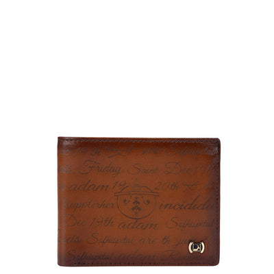 Cognac Signato Leather Mens Wallet & Belt Gift Set