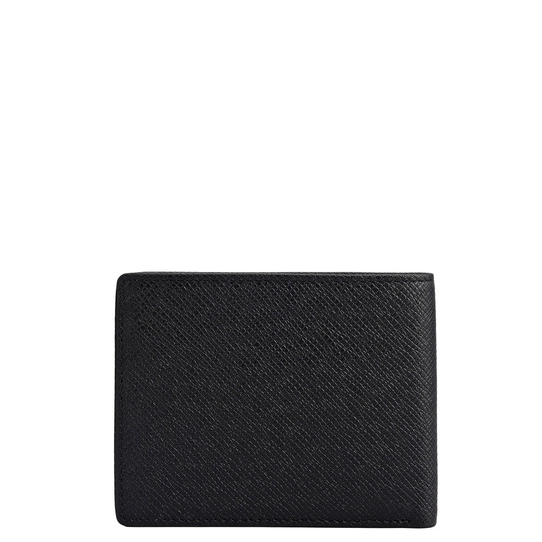 Saffiano Franzy Leather Mens Wallet & Belt Gift Sets - Black