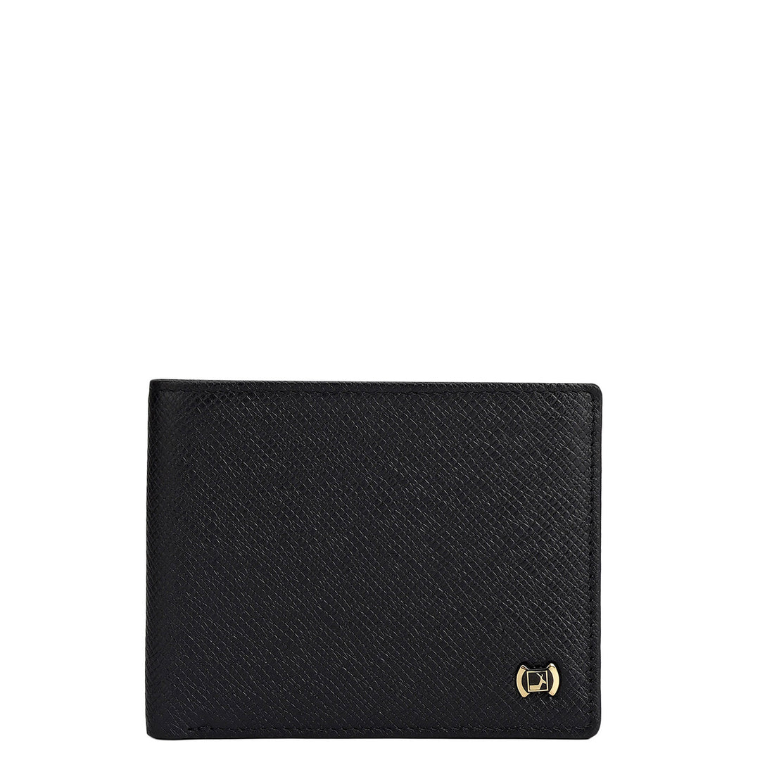 Saffiano Franzy Leather Mens Wallet & Belt Gift Sets - Black