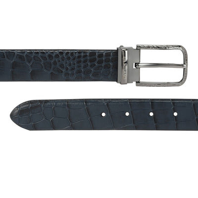Ocean Croco Leather Mens Wallet & Belt Gift Set