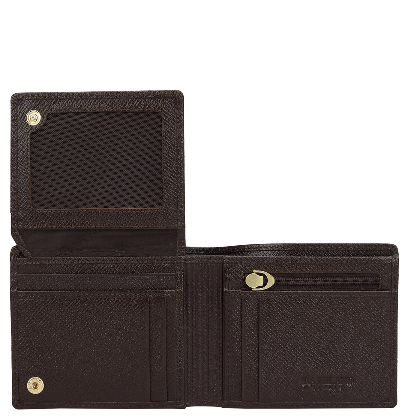 Chocolate Saffiano Franzy Leather Mens Wallet & Belt Gift Set